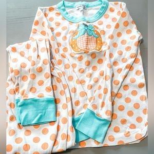 Magnolia Baby Pumpkin Appliqué Long Pjs